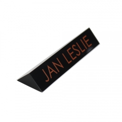 Triangle Acrylic Desk Nameplate for Jewelry Store